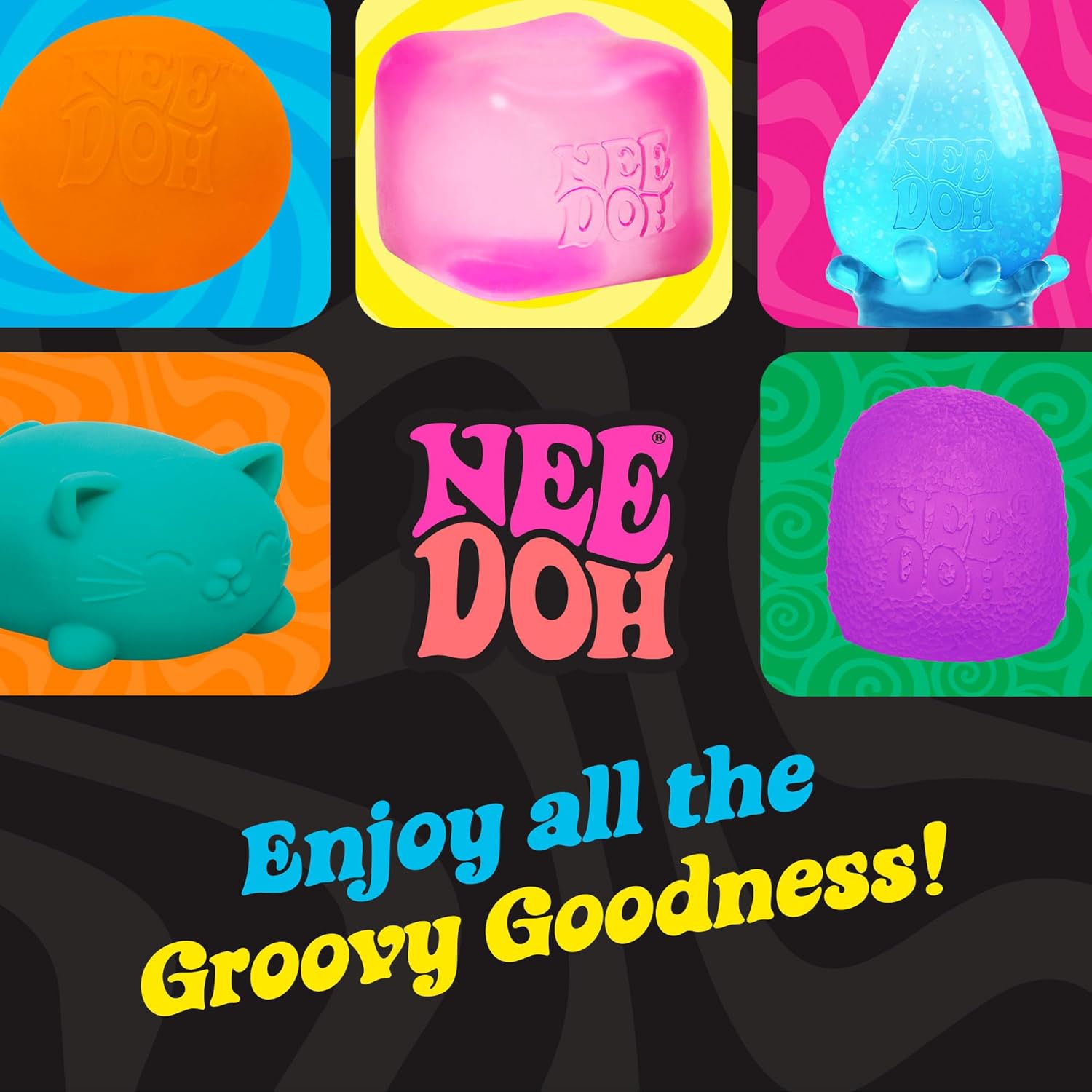 Schylling NeeDoh Dohnut Hole Needoh 4 Pack - Sensory Squeeze Toy - 1.5 in Diameter - Colors May Vary : Toys & Games - Image 6